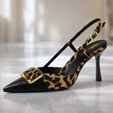 Scarpe con tacco a motivo leopardo Jada Marie