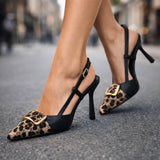 Scarpe con tacco a motivo leopardo Jada Marie