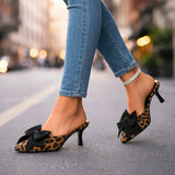 Tacchi a nodo leopardato Sienna