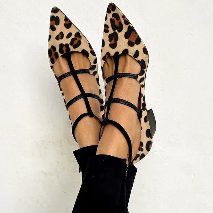Bridget - Scarpe con tacco e cinturino a motivo leopardato