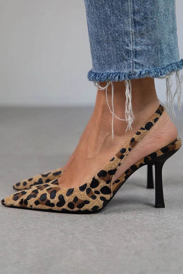 LEOPARDO | TACCHI CON CINTURINO POSTERIORE