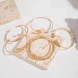 Set di Bracciali Eleganti e Sofisticati con Nodo in Oro