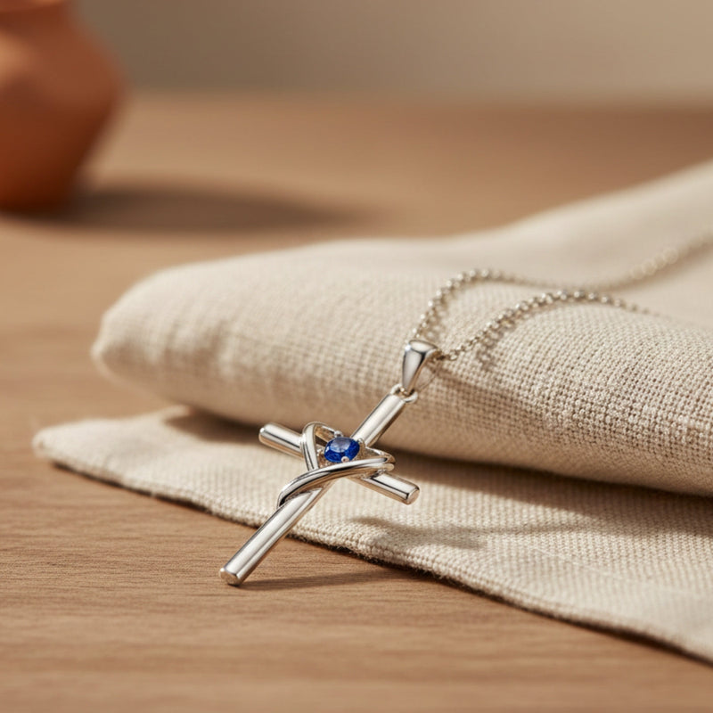 Collana con Croce di Zaffiro