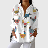 Blusa leggera e colorata con stampa