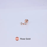 Mini Dangle Duo CZ Flat Back Stud