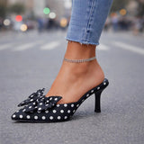 Taloni Vivienne con fiocco a pois