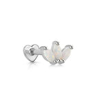 Piercing Labret con Opale a 3 Petali