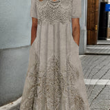 INDIGO | ABITO MIDI FLOREALE ELEGANTE
