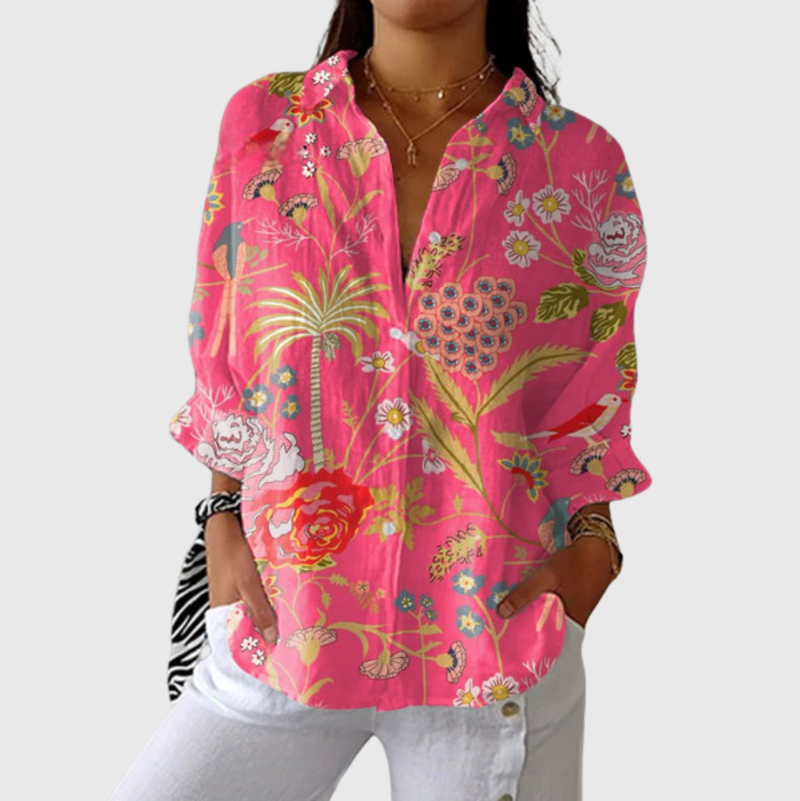 Blusa leggera e colorata con stampa
