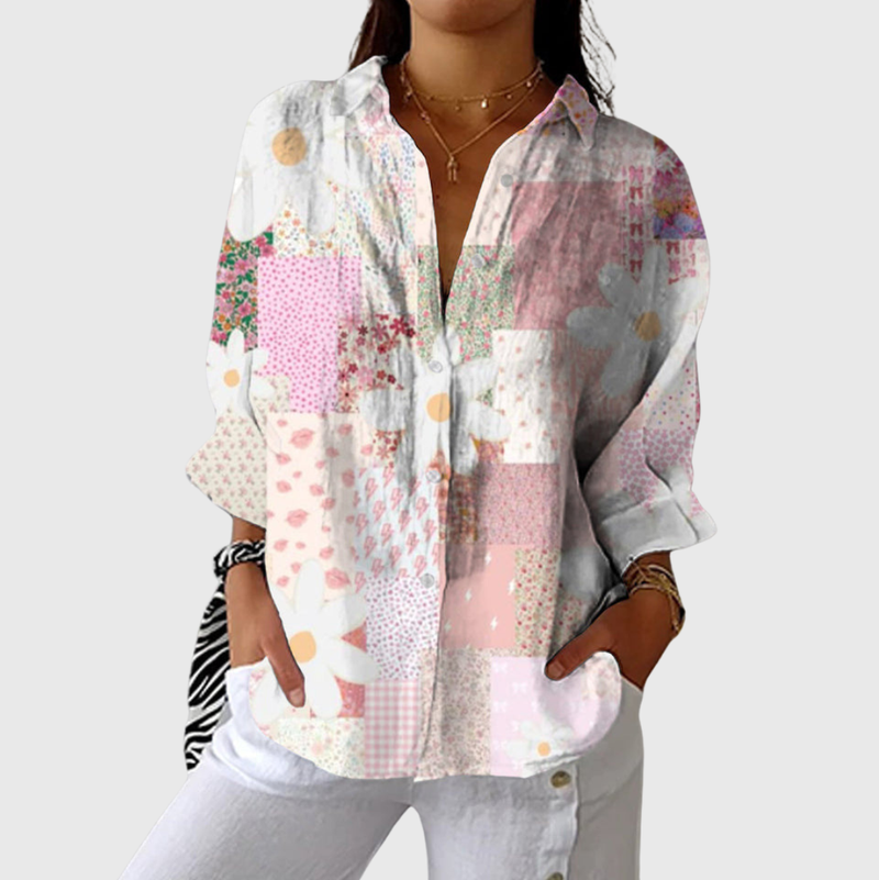 Blusa leggera e colorata con stampa