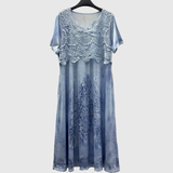 INDIGO | ABITO MIDI FLOREALE ELEGANTE