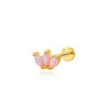 Piercing Labret con Opale a 3 Petali