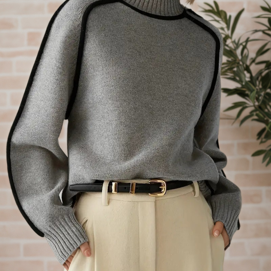 Donna | Maglione Elegante con Collo Alto