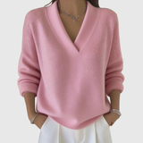 Faye | Maglione a collo V morbido in taglio casual