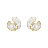 Orecchini in Opale Bianco con Perle