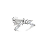 Piercing Labret con Diamante a Sette Petali