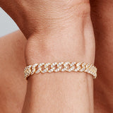 Bracciale Cubano Pave | Oro