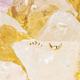 Stud per Piercing Piatto a Curva con Cinque Petali in Titanio