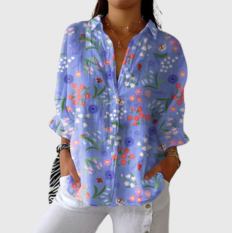 Blusa leggera e colorata con stampa