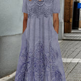 INDIGO | ABITO MIDI FLOREALE ELEGANTE