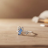 Anello Farfalla Zaffiro