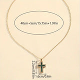 Collana con Pendente a Croce in Smeraldo Solene in Oro