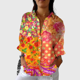 Blusa leggera e colorata stampata