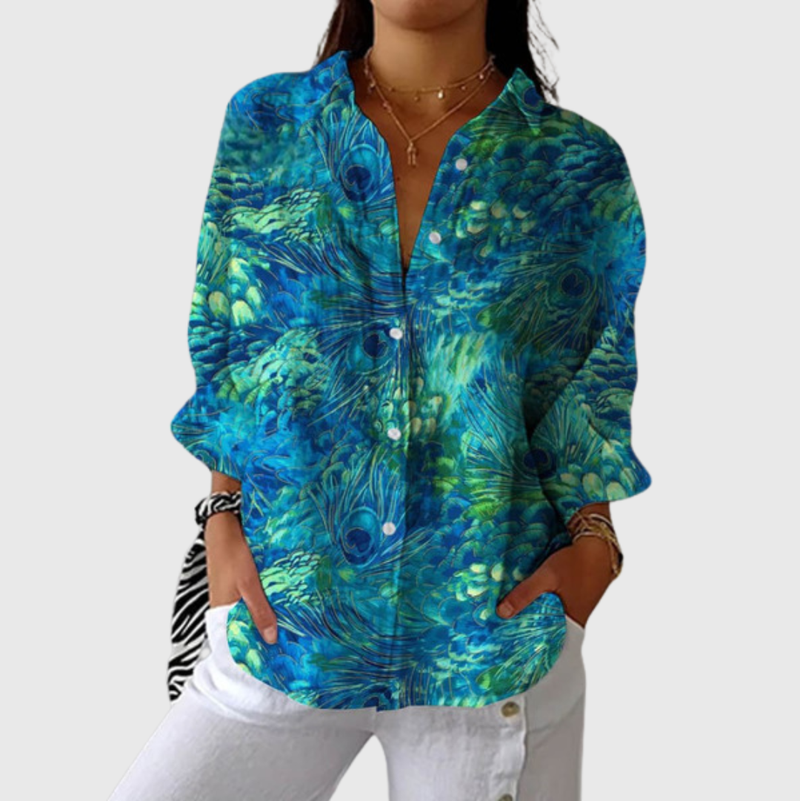 Blusa leggera e colorata con stampa