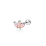 Piercing Labret con Opale a 3 Petali