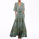 Valentina | Abito maxi elegante con scollatura profonda