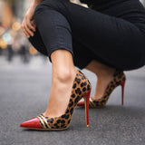 TACCHI A PUNTA CON MOTIVO LEOPARDO NATALIA MONROE