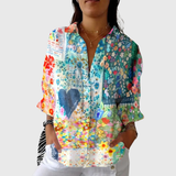 Blusa leggera e colorata stampata