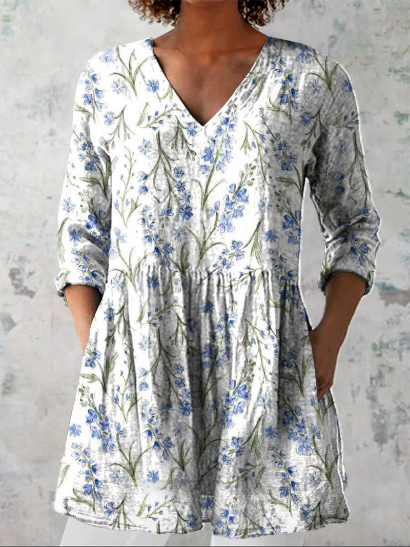 Jeanne | Blusa Lunga con Collo a V
