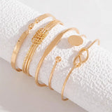 Set di Bracciali Eleganti e Sofisticati con Nodo in Oro