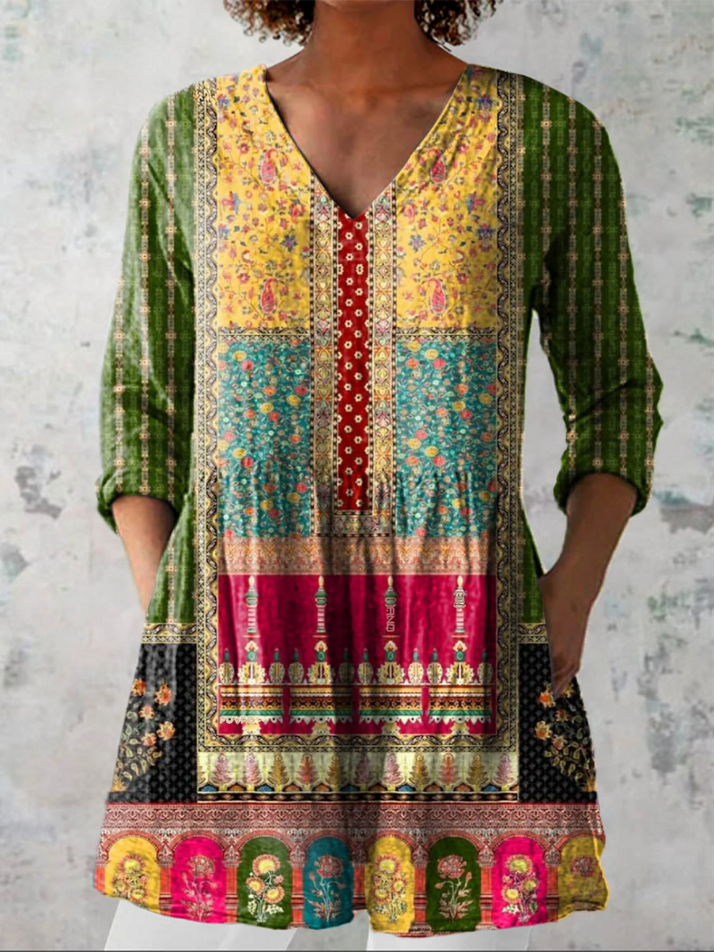Emilie | Blusa Lunga con Collo a V