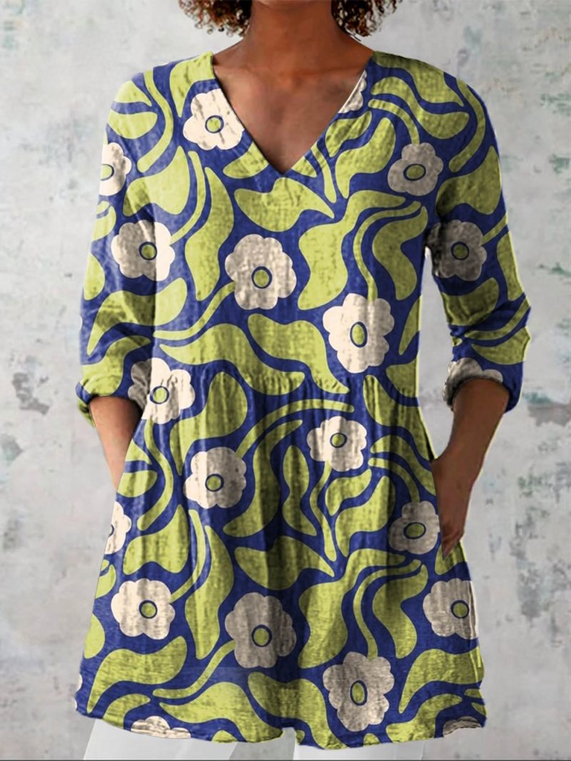 Elodie | Blusa Lunga con Collo a V