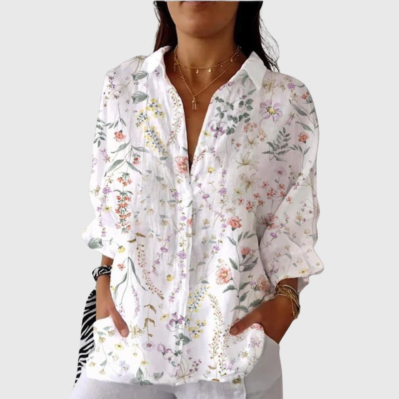 Blusa stampata leggera e colorata