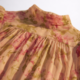 Rosario | Abito lungo a fiori in chiffon