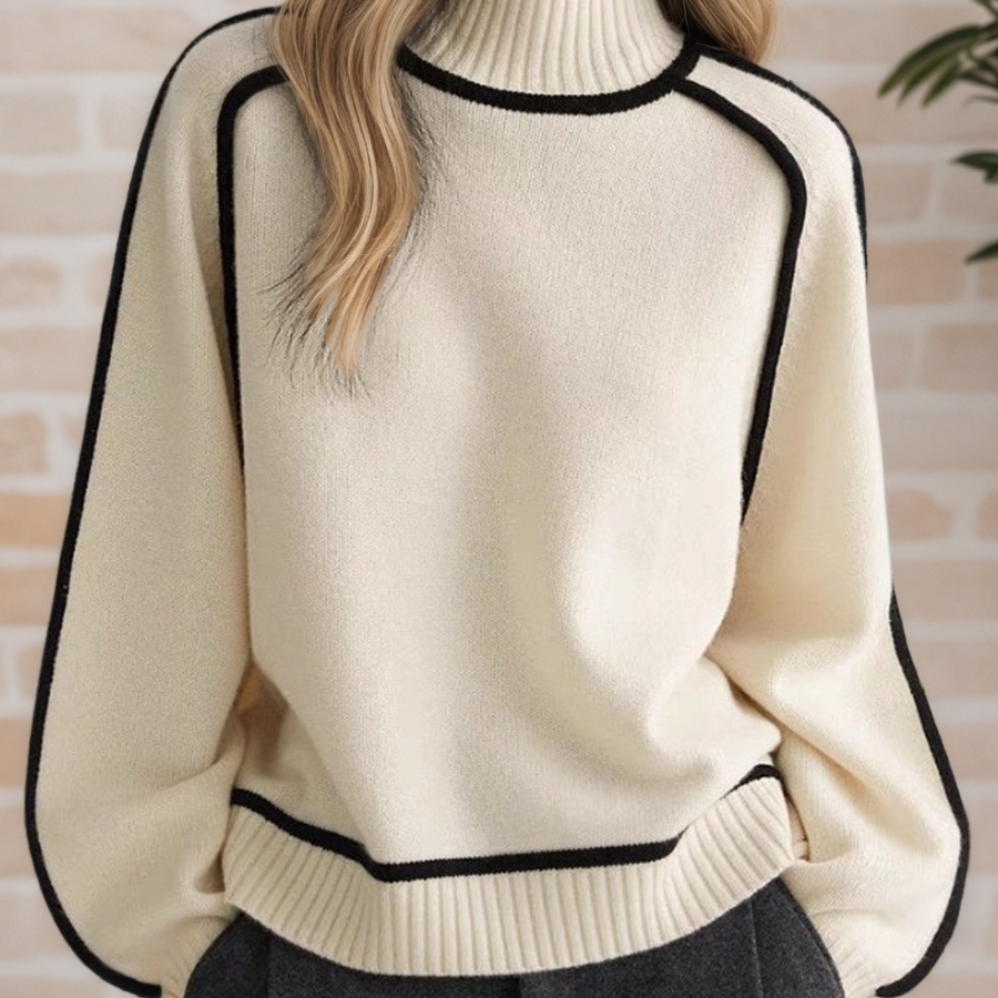 Donna | Maglione Elegante con Collo Alto