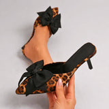 Tacchi a nodo leopardato Sienna