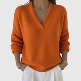 Faye | Maglione a collo V morbido in taglio casual