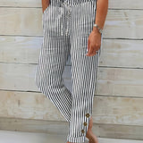 Raquelle - Pantaloni Rayé Casual