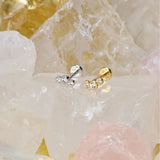 Mini Bling Trio Diamante Orecchini a Perno Piatto