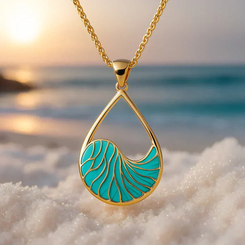 Collana con Ciondolo Esclusivo in Argento e Turchese