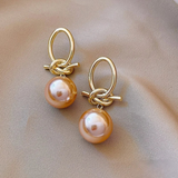Orecchini a Goccia di Perle Rosa Eleganti