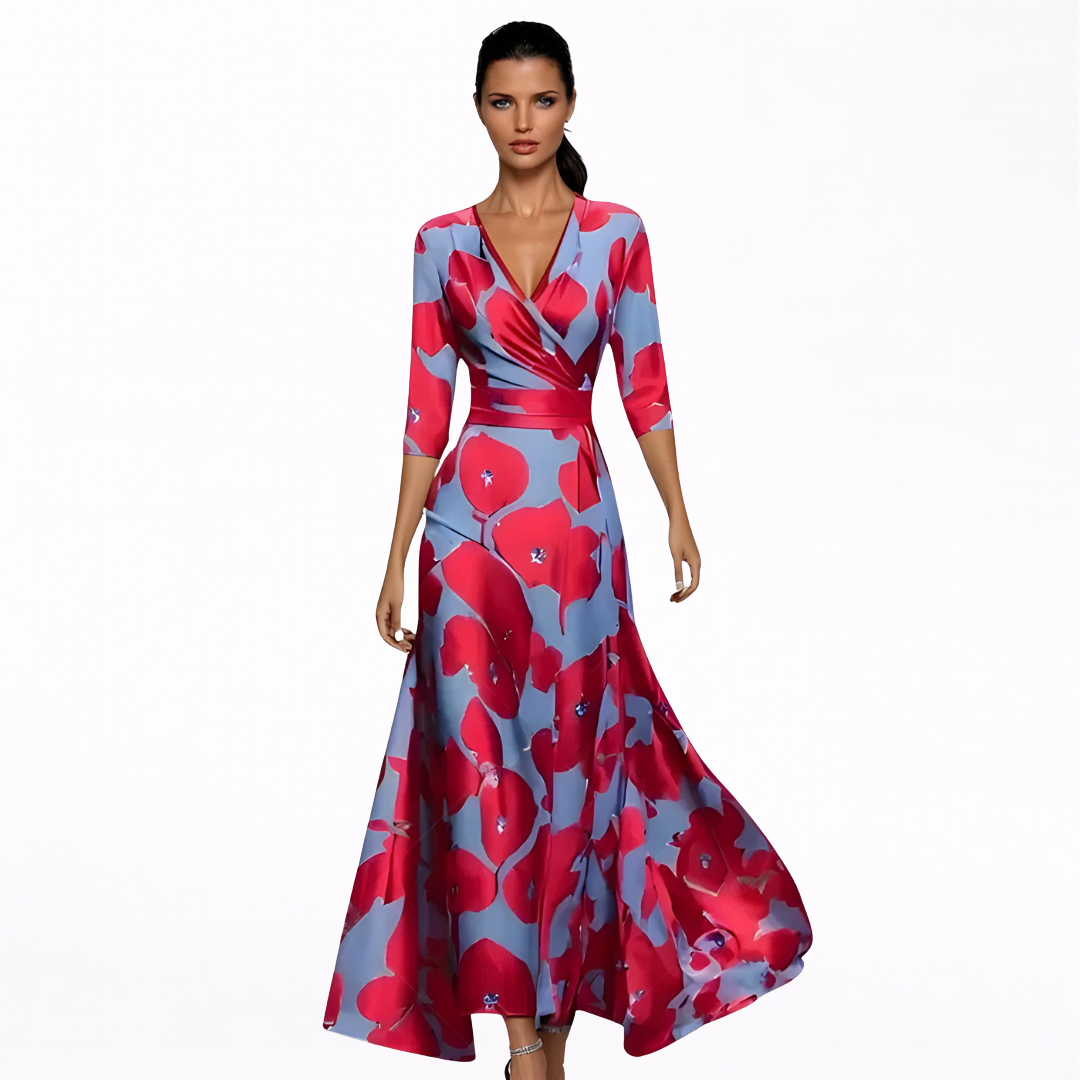 Emilia | Abito maxi floreale elegante