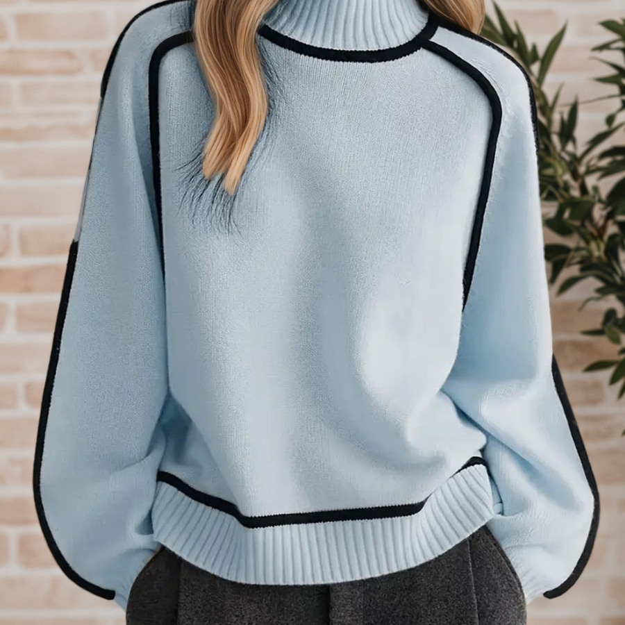 Donna | Maglione Elegante con Collo Alto