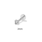 Piercing Minimalista con Diamante Piatto (16G)