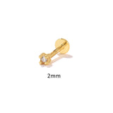 Piercing Minimalista con Diamante Piatto (16G)