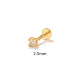 Piercing Minimalista con Diamante Piatto (16G)